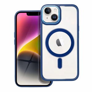 Puhelinkuori iPhone 14 tummansininen magneettikuori MagSafella