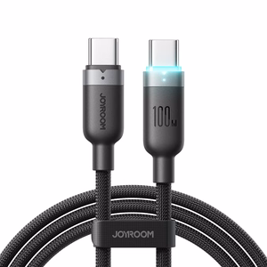 Joyroom S-A63 USB-C–USB-C-kaapeli, 100 W, 1,2 m, musta