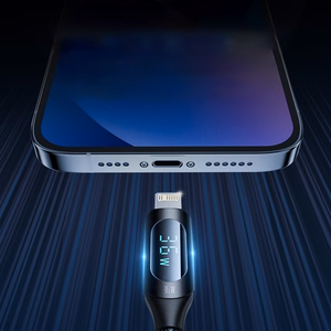Wozinsky WUCLC2 Lightning - USB-C 36W 480Mb/s kaapeli 2 m näytöllä - musta