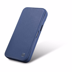 iCarer CE Premium Nahka Folio Case iPhone 14 Pro Magneettinen Flip Nahka Folio Case MagSafe Blue (WMI14220714-BU)