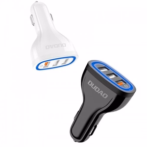 Car charger Dudao (R7S) (3xUSB) (2.4A;18W) white