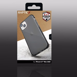 Raptic X-Doria Clear Case iPhone 14 Plus panssaroitu suojus harmaa