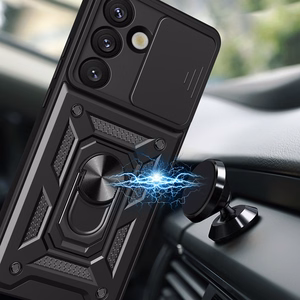 Hybrid Armor Camshield with Stand and Camera Cover for Nothing Phone (3a) 5G - Black