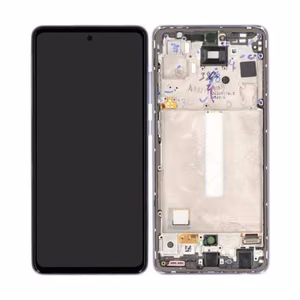 LCD screen Samsung A528 A52S 2021 with touch screen and frame Awesome Purple/Violet original (used Grade C)
