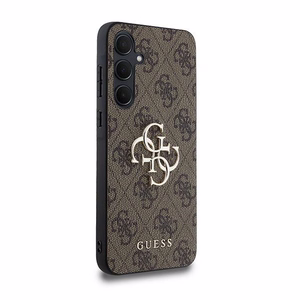 Guess 4G Big Metal Logo Suojakuori Samsung Galaxy A35:lle - ruskea