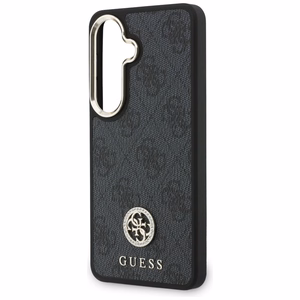 Guess 4G Big Rhinestone Triangle Strap MagSafe -suojakuori Samsung Galaxy S26:lle musta