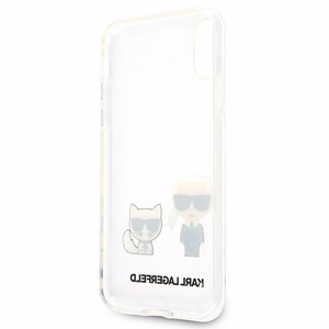 Karl Lagerfeld Karl & Choupette iPhone Xs Max Suojakuori - Läpinäkyvä