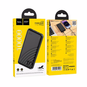 Hoco J123 varavirtalähde 10 000 mAh (2x USB-A, 1x USB-C) - musta