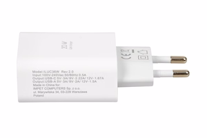 Seinälaturi iBOX C-36 GaN PD20W, valkoinen