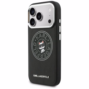 Karl Lagerfeld Point & Choupette Sketch MagSafe Suojakuori iPhone 17 Prolle - Musta