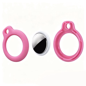 Tech-Protect Rough -suojakuori mallille Apple AirTag 1/2 – vaaleanpunainen