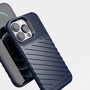Thunder Case Joustava Kova Rugged Cover TPU Kotelo iPhone 13 Pro sininen