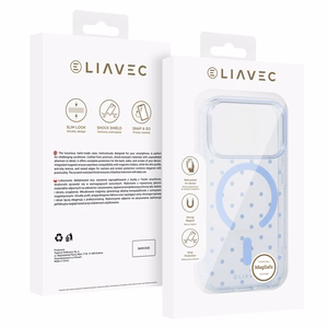 Liavec Bubble -suojakuori iPhone 18 Pro / 17 Pro -puhelimelle, vaaleansininen