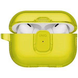 Uniq Glase Pro lukittava suojakuori AirPods Pro 3:lle - läpinäkyvä keltainen