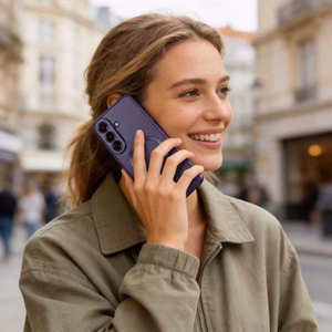 Tech-Protect MagFlex MagSafe -suojakuori Samsung Galaxy S26:lle - läpinäkyvä violetti