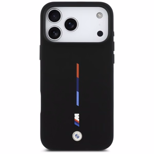 BMW M Silicon Tricolor Line MagSafe Suojakuori iPhone 17 Pro Max - musta