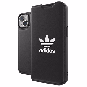 Adidas OR Booklet Case BASIC iPhone 14 6.1 musta/musta valkoinen 50181