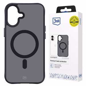 3mk Smoke MagCase MagSafe-tuella iPhone 16:lle - puoliläpinäkyvä