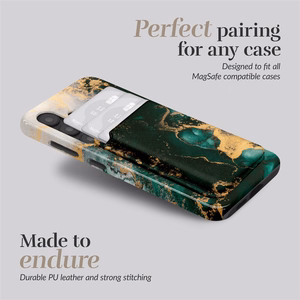 MIO Green Marble Magsafe suojakuori korttipidikkeellä