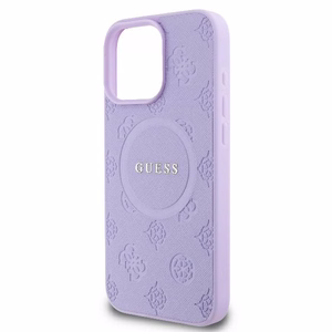 Guess Suojakuori iPhone 16 Pro Max 6,9 GUHMP16XPSAPSMEU Saffiano Peony Classic Logo violetti MagSafe