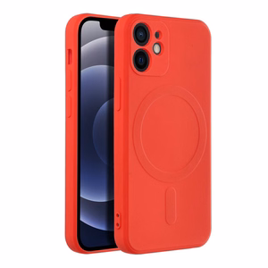 Silikoninen Mag Cover iPhone 12 MINI:lle yhteensopiva MagSafen kanssa punainen