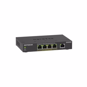 Netgear GS305Pv3 – hallitsematon Gigabit Ethernet -verkkokytkin PoE-tuella, musta