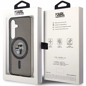Karl Lagerfeld Suojakuori Samsung Galaxy S24:lle KLHMS24SHGKCNOK musta HC MAGSAFE IML C