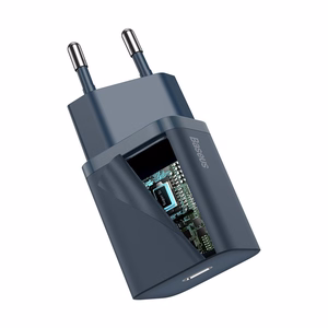 Baseus Super Si Pikalaturi 1C 20W USB-C-kaapelilla Lightning-liittimeen 1 m sininen