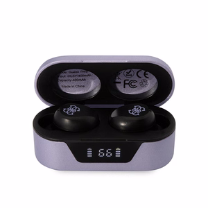 Guess GUTWST31EU TWS Bluetooth headphones + docking station purple/purple