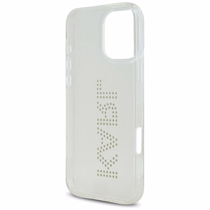Karl Lagerfeld IML Rhinestones Logo iPhone 16 Pro Suojakuori - Läpinäkyvä