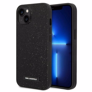 Karl Lagerfeld KLHCP14MG2ELK iPhone 14 Plus 6.7 "kovakotelo musta / musta Glitter Plaque Logo