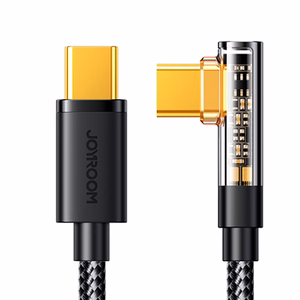 Joyroom Gaming kaapeli S-CC100A6 USB-C (kulmikas) / USB-C (suora) 100W 1.2m - musta