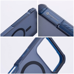 Case for iPhone 17 Pro / 18 Pro (low camera edge) Forcell F-Protect BumperX Premium compatible with MagSafe navy blue