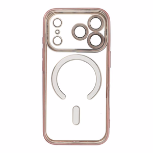 Electro Mag Cover-suojakuori mallille iPhone 17 Pro / 18 Pro, MagSafe-yhteensopiva – ruusukullanvärinen