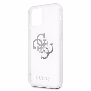 Guess GUHCP12LKS4GSI iPhone 12 Pro Max 6.7" läpinäkyvä kovakotelo 4G hopea Charms kokoelma