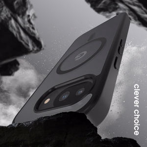 Crong Hybrid Matte Magnetic MagSafe -suojakuori Google Pixel 10a -mallille, musta