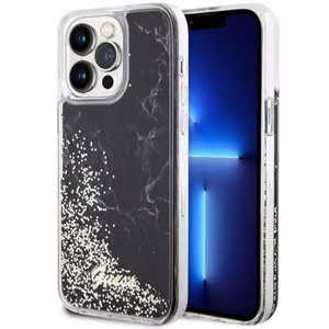 Guess GUHCP14XLCSGSGK iPhone 14 Pro Max 6.7" musta/musta hardcase Liquid Glitter Marble