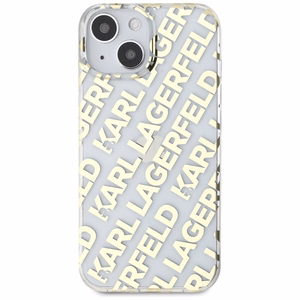 Karl Lagerfeld IML Fullover Logo Suojakuori iPhone 15 / 14 / 13:lle - kultainen