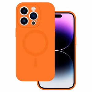 TEL PROTECT MagSilicone Suojakuori iPhone 13:lle oranssi