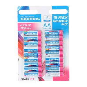 Grundig AA / LR6 1,5 V alkaliparistot, 18 kpl