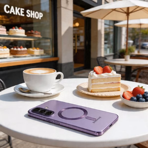 Tech-Protect MagFlex MagSafe -suojakuori Samsung Galaxy A37 5G:lle - läpinäkyvä violetti
