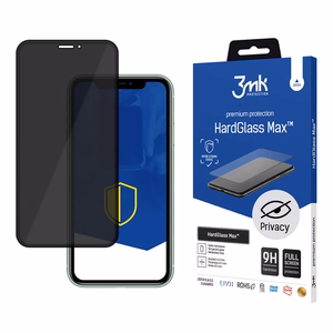 3MK Hard Glass Max Privacy musta iPhone 11:lle