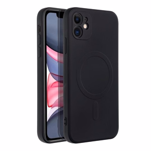 Silikoninen Suojakuori iPhone 11:lle Mag Cover MagSafe-yhteensopiva musta