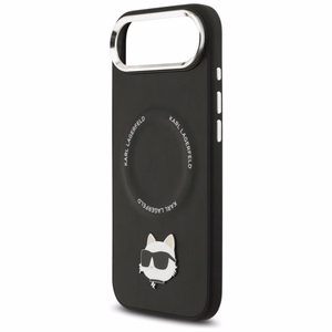 Karl Lagerfeld Choupette Pin MagSafe Suojakuori iPhone Air:lle - Musta