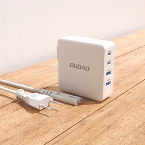 GaN 100W fast wall charger 2 x USB-C / 2 x USB Dudao A100EU - white