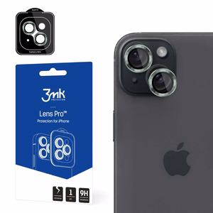 3mk Lens Protection Pro kameran suojus iPhone 15 Plus:lle - vihreä
