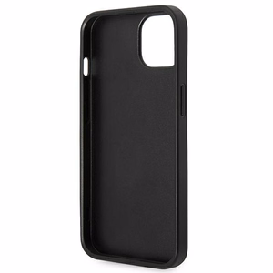 Karl Lagerfeld Saffiano Choupette Head Patch kotelo iPhone 14 Plus - musta