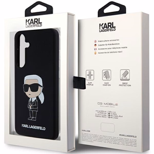 Karl Lagerfeld Silikoninen Ikonik Suojakuori Samsung Galaxy S24+:lle - musta