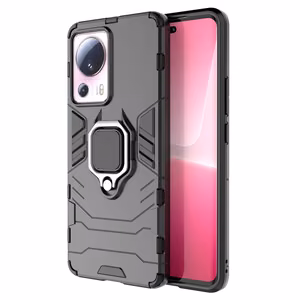 Ring Armor panssari Suojakuori Xiaomi 13 Litelle Magneettinen pidike sormusrengas musta