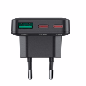 Acefast A100 65W GaN 2 USB-C+ USB-A Charger Ultra Slim - Black
